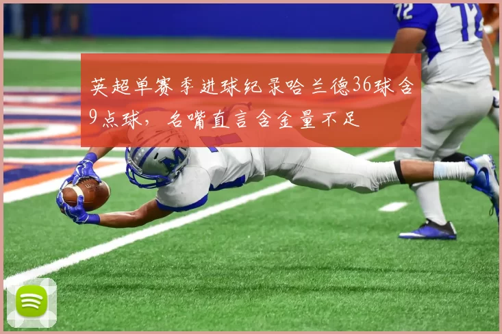 英超单赛季进球纪录哈兰德36球含9点球，名嘴直言含金量不足
